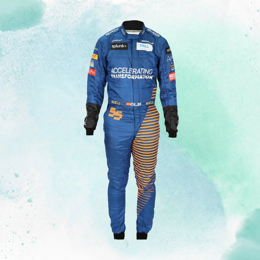 2020 Carlos Sainz Jr Mclaren Team F1 Replica Racing Suit