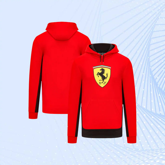 Scuderia Ferrari Puma Shield Hooded Sweat - Red
