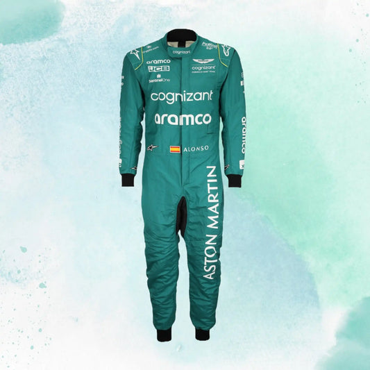 New Fernando Alonso 2023 F1 Team Aston Martin Replica Racing Suit