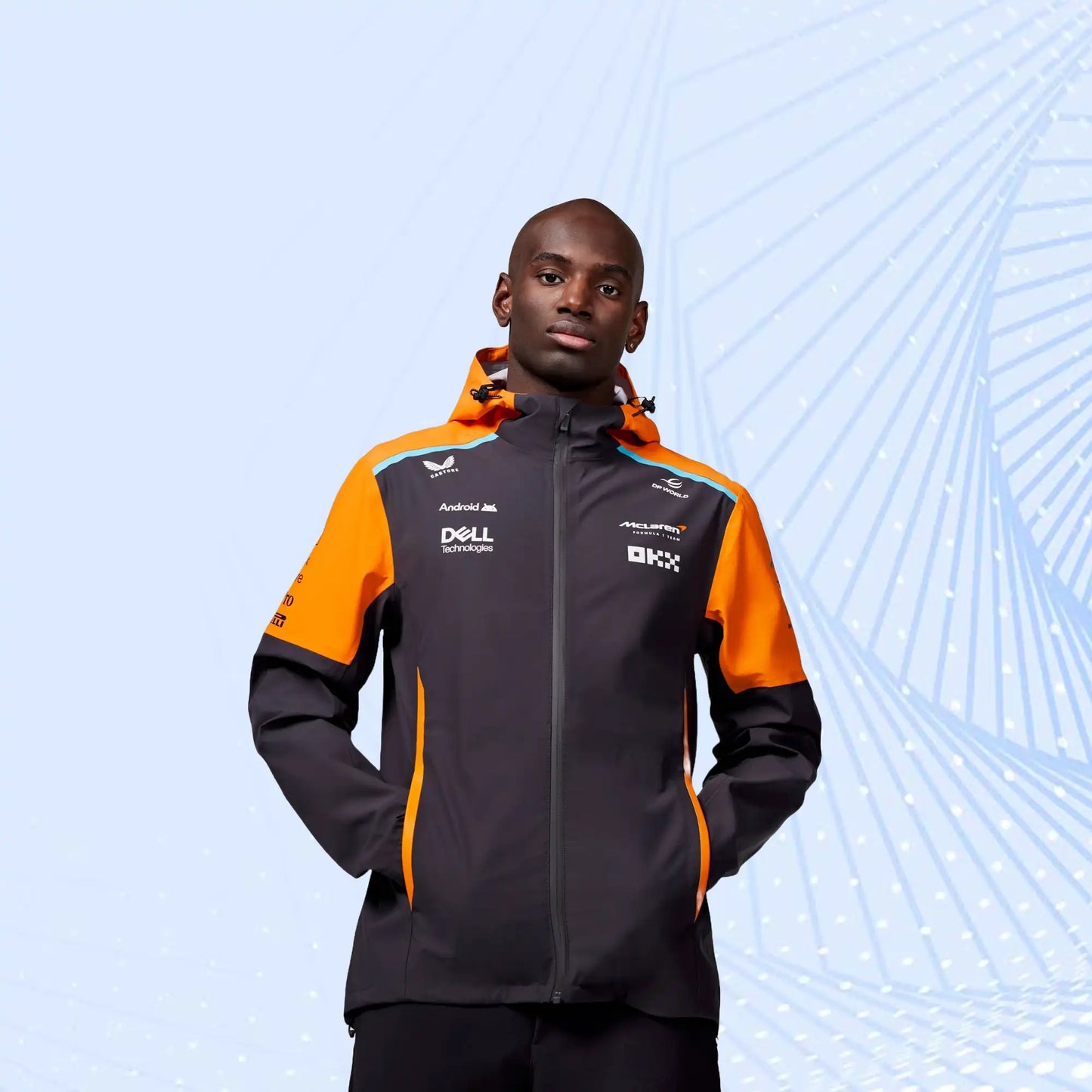 McLaren 2024 Official Teamwear Lightweight Rain Jacket Formula 1