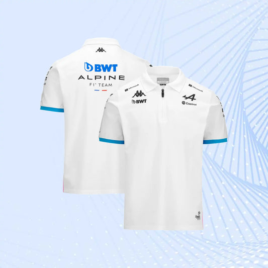New 2024 BWT Alpine F1 Team 2024 Polo - White