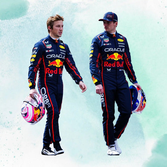 New 2025 Max Verstappen & Liam Lawson Red Bull F1 Team Replica Race Suit