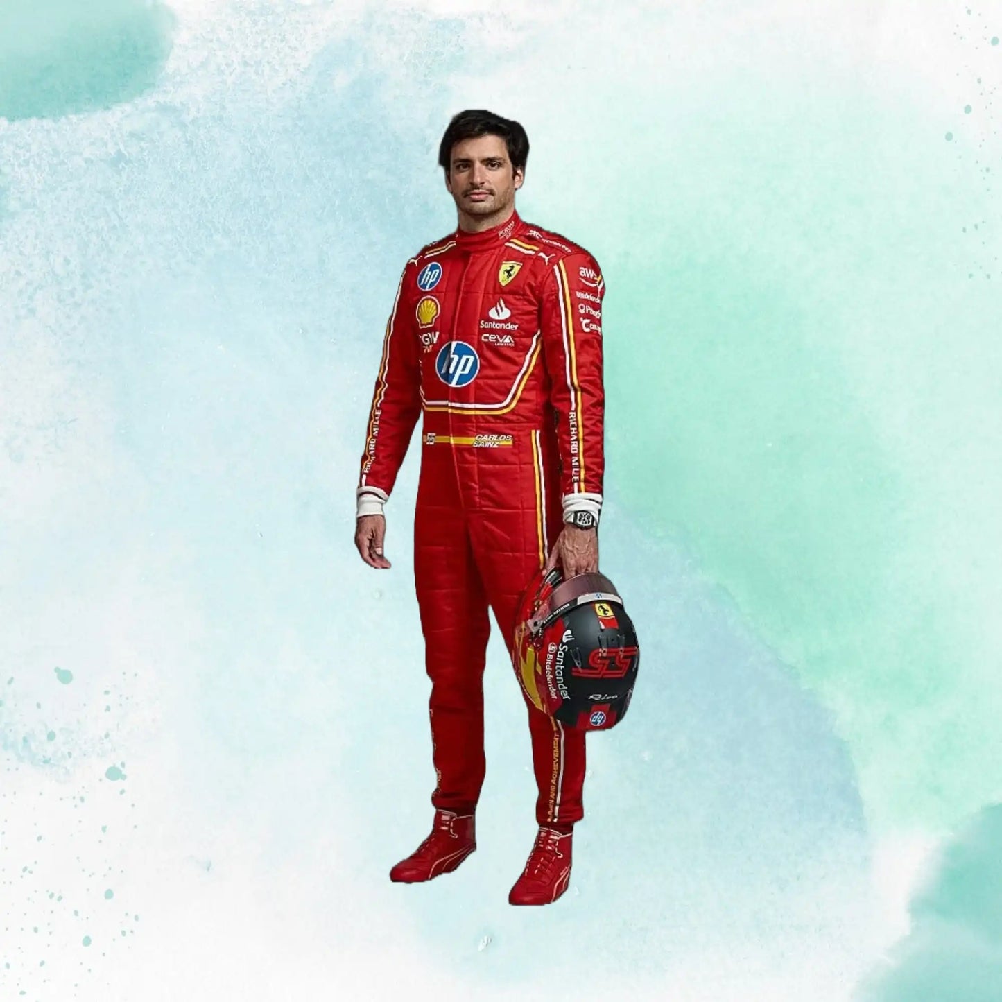 2024 Scuderia Ferrari HP Monaco GP F1 Team Replica Racing Suit