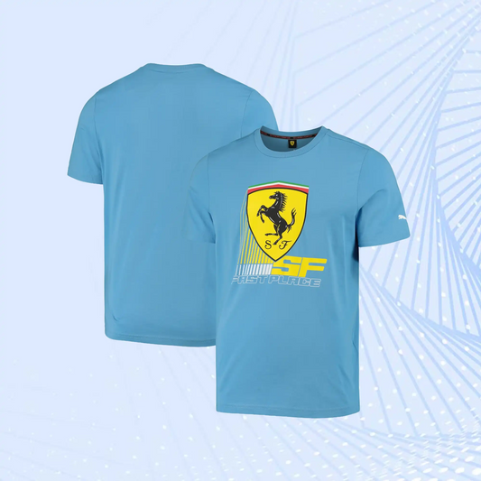 Scuderia Ferrari Race Big Shield T-Shirt by Puma - Blue