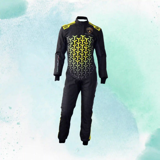Lamborghini Overall OMP Go Kart Replica Racing Sublimation Printed Suit