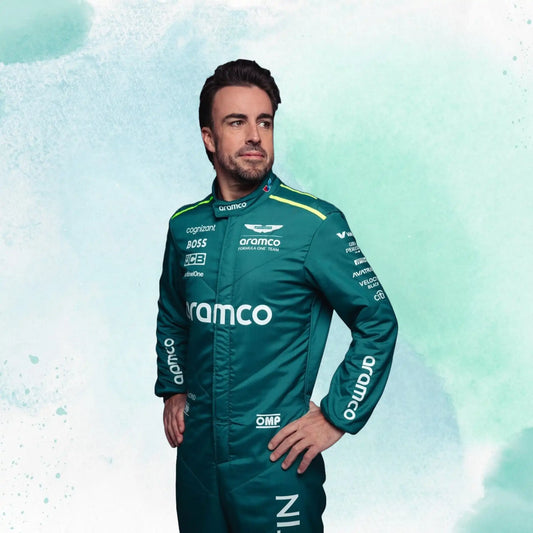 New 2024 Fernando Alonso Aston Martin F1 Team Replica Racing Suit