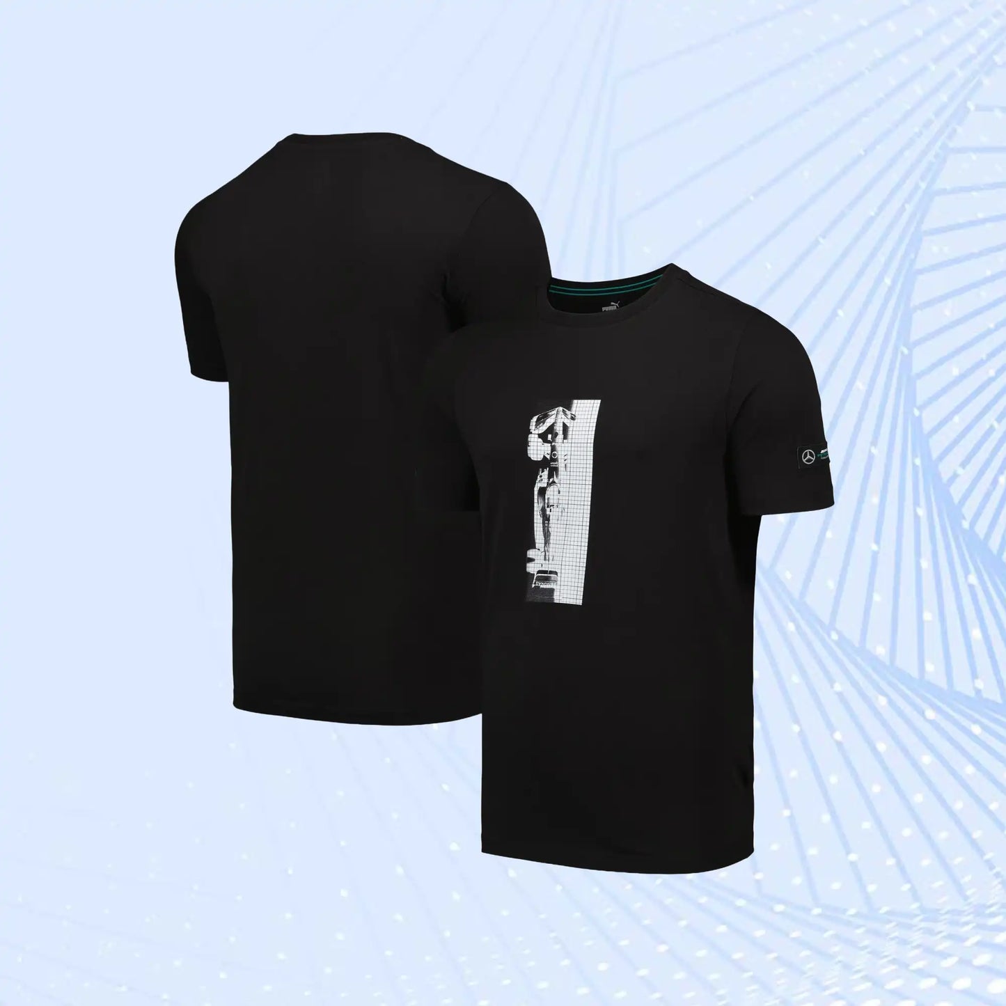 F1 Mercedes AMG Petronas Car Graphic T-Shirt by Puma - Black