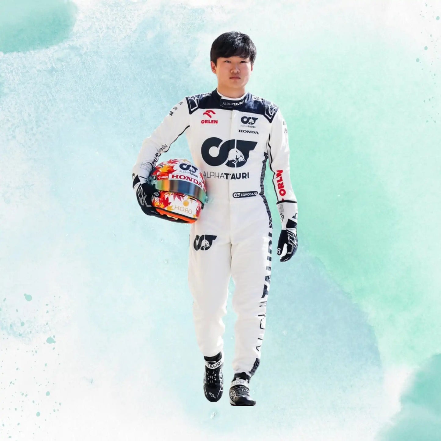 New 2023 Yuki Tsunoda Replica Race Suit F1 Team Alphatauri