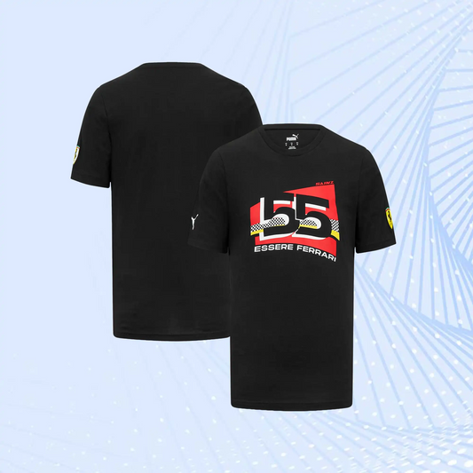 Carlos Sainz Scuderia Ferrari Puma Driver T-Shirt - Black