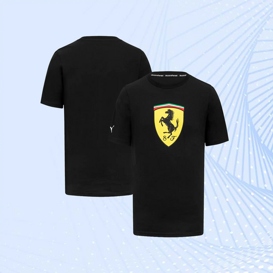 Scuderia Ferrari Puma Large Shield T-Shirt - Black