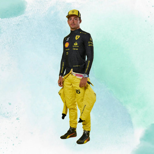 2022 New Charles Leclerc Formula 1 Ferrari's 75th Anniversary Replica Team Racing Suit