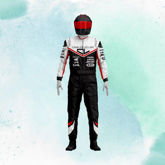 Charles Leclerc 2020 Overall Go Kart Replica Racing Sublimation Printed Suit