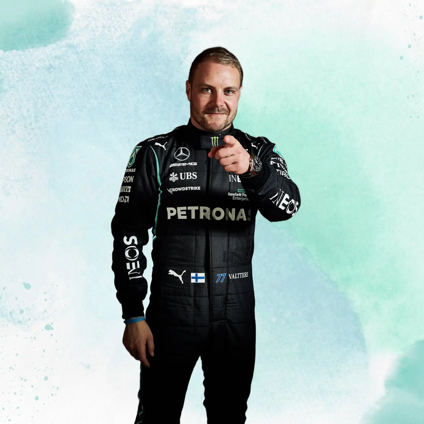Valtteri Bottas 2021 Mercedes-AMG Petronas F1 Team Replica Racing Suit