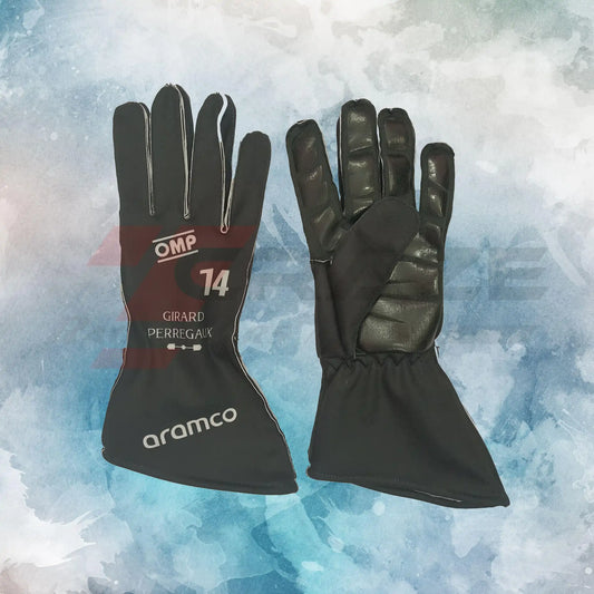 Aston Martin Fernando Alonso F1 2024 Gloves / Aston Martin F1 Replica Race Gloves