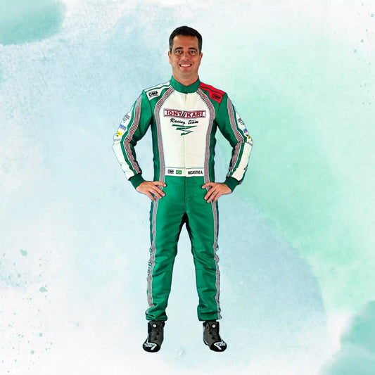 New 2024 Tony Kart Sublimation Printed Overall Replica Go Kart Driver Racing Suit