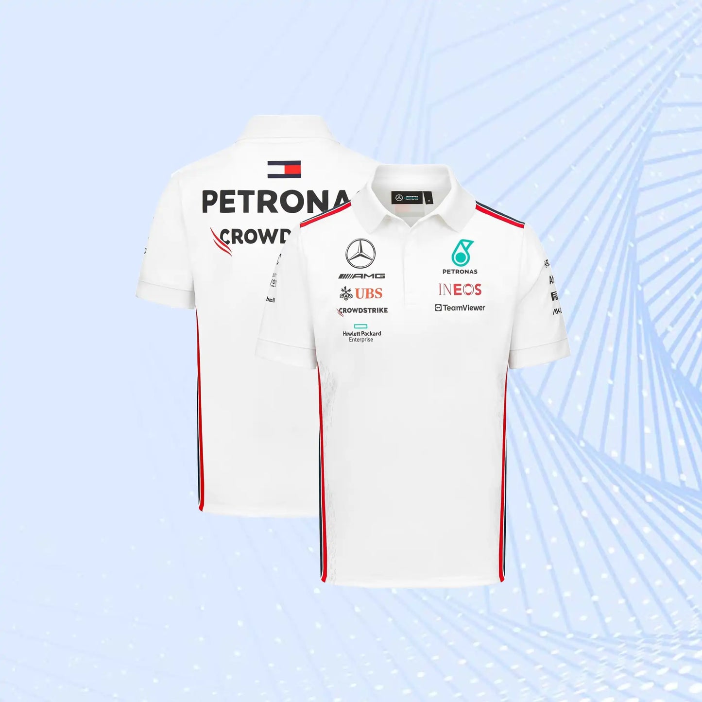 2023 F1 Mercedes AMG Petronas Formula 1 2023 Team Polo - White