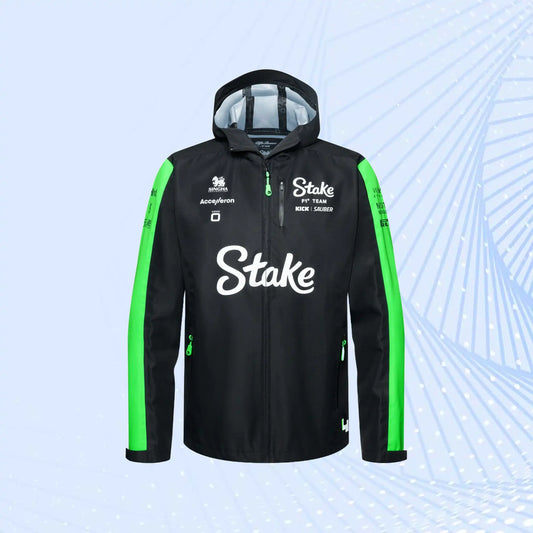 New 2024 Stake F1 Team Kick Sauber Rain Jacket