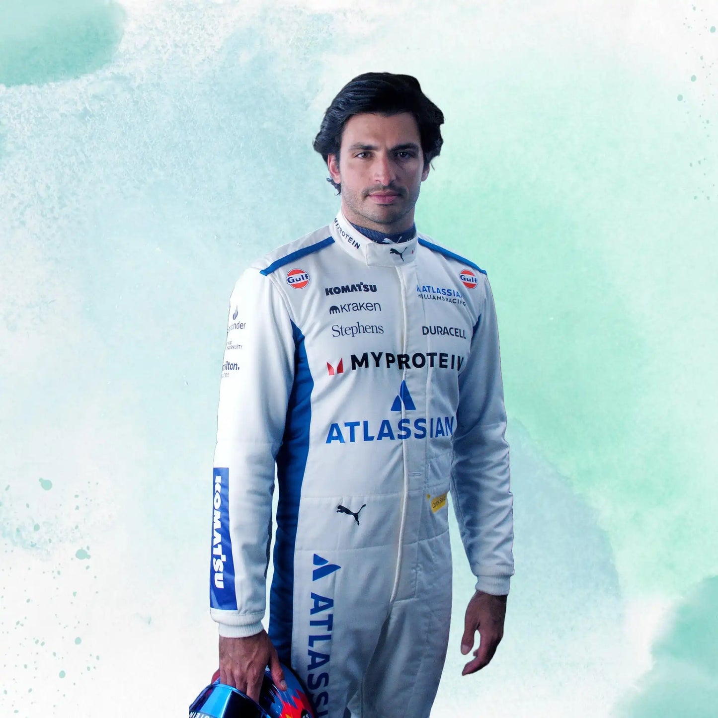 New 2025 Carlos Sainz F1 Team Williams Racing Replica Racing Suit