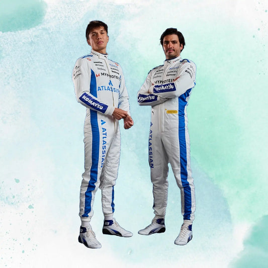 New 2025 Carlos Sainz & Alexander Albon F1 Team Williams Racing Replica Racing Suit