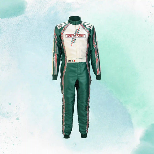 New 2025 Tony Kart Sublimation Printed Overall Replica Go Kart Driver Racing Suit