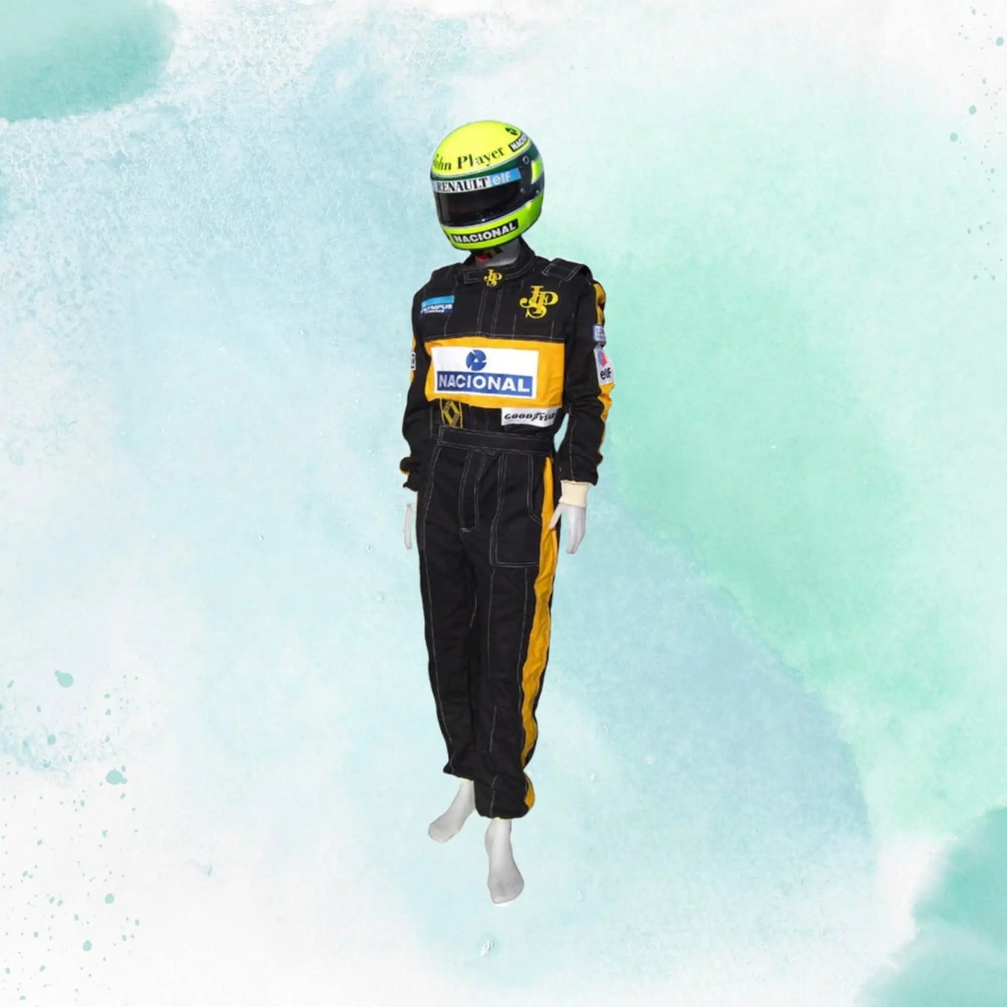 Ayrton Senna 1985 F1 JPS Embroidery Replica Race Suit