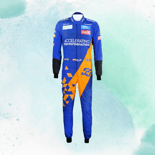 2019 Carlos Sainz Jr Mclaren Team Formula 1 Replica Racing Suit