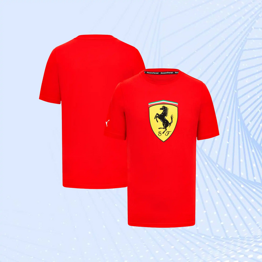 Scuderia Ferrari Puma Large Shield T-Shirt - Red