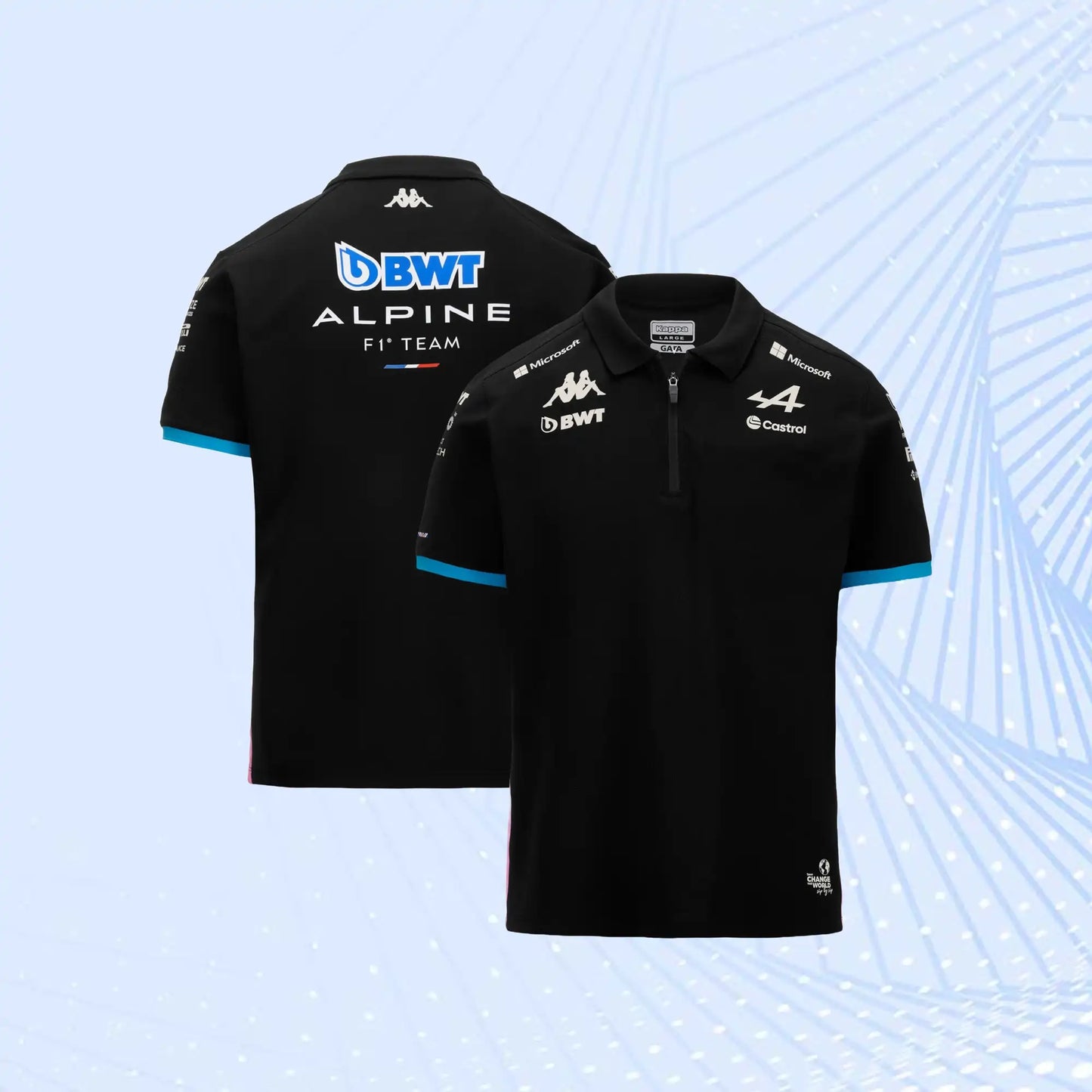 New 2024 F1 Team BWT Alpine Polo - Black