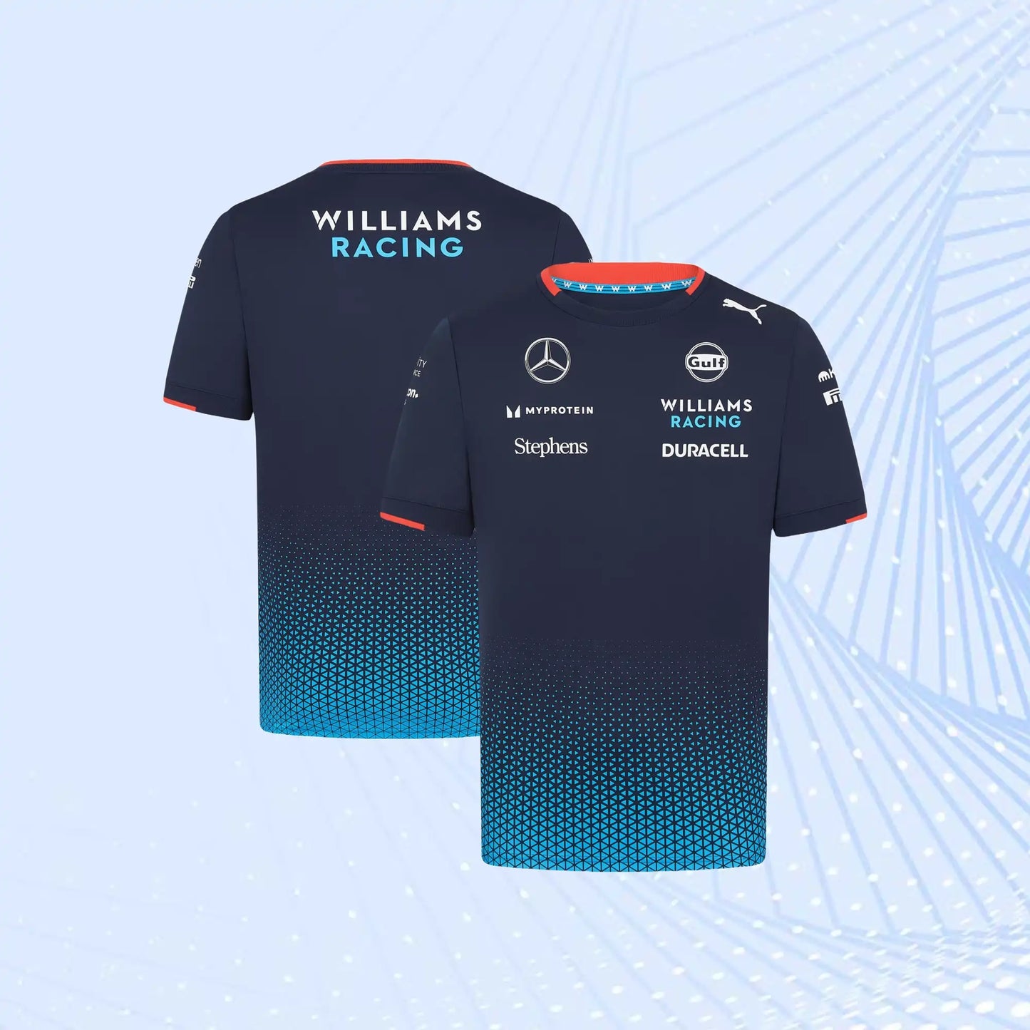 New 2024 F1 Team Williams Racing Team T-Shirt - Navy