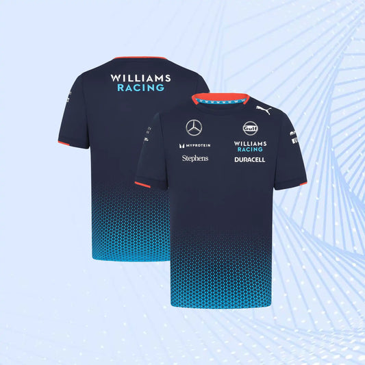 New 2024 F1 Team Williams Racing Team T-Shirt - Navy