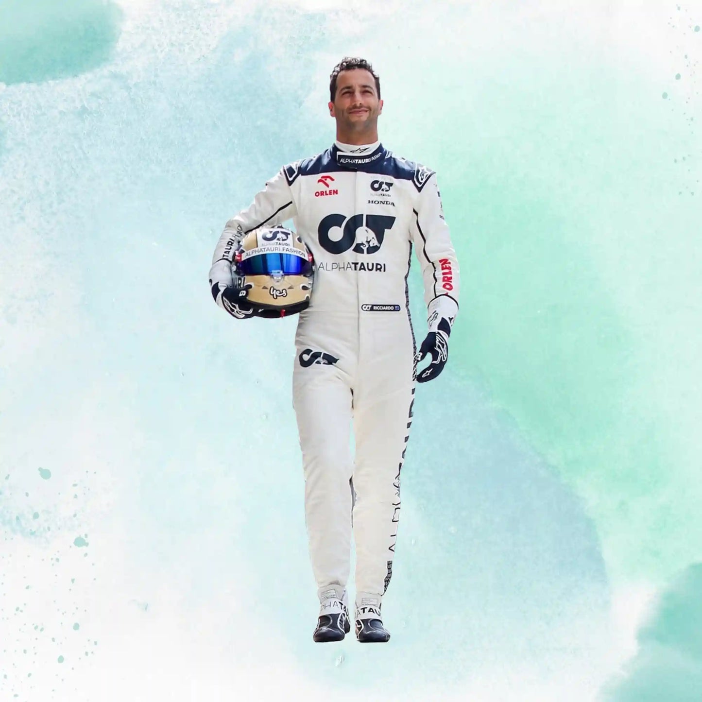2023 New Daniel Ricciardo Alphatauri F1 Team Replica Racing Suit