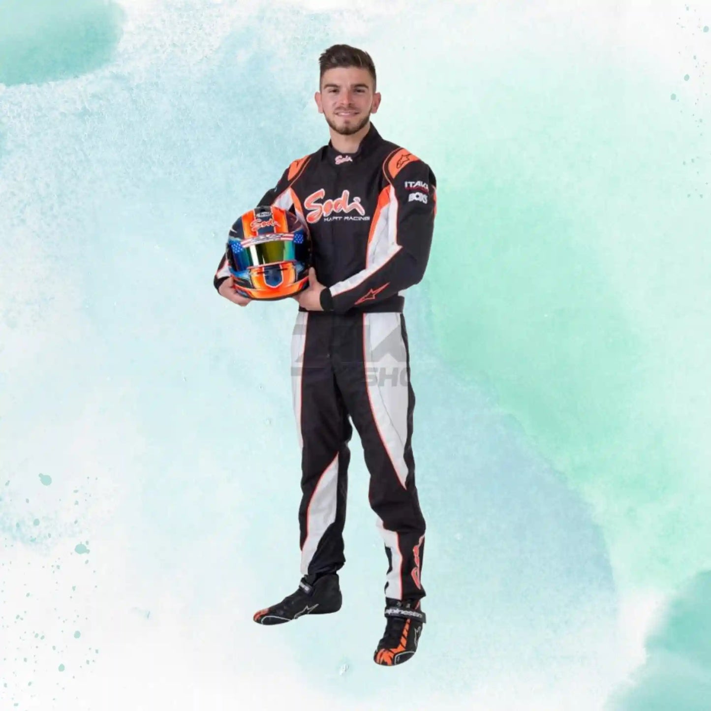 2018 Sodi Kart Sparco Go Kart Replica Racing Suit Sublimation Printed