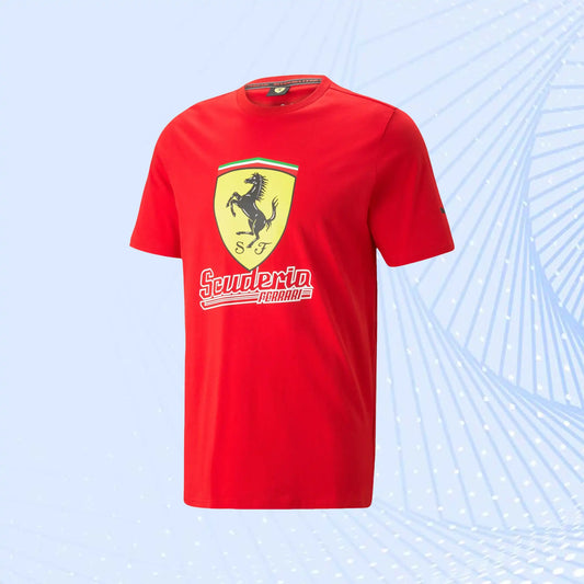 Scuderia Ferrari Race Big Shield T-Shirt Heritage by Puma - Red
