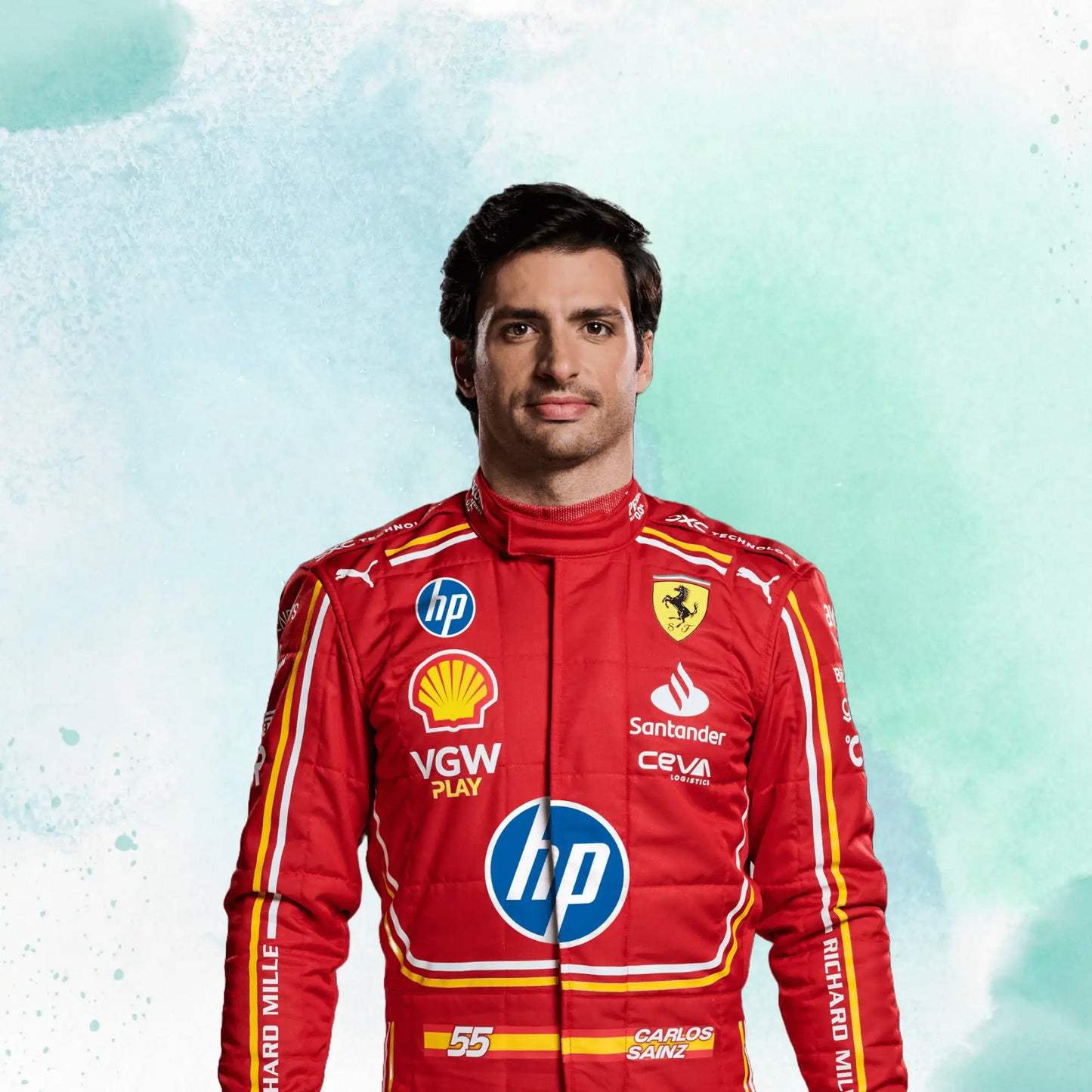 2024 Scuderia Ferrari HP Monaco GP F1 Team Replica Racing Suit