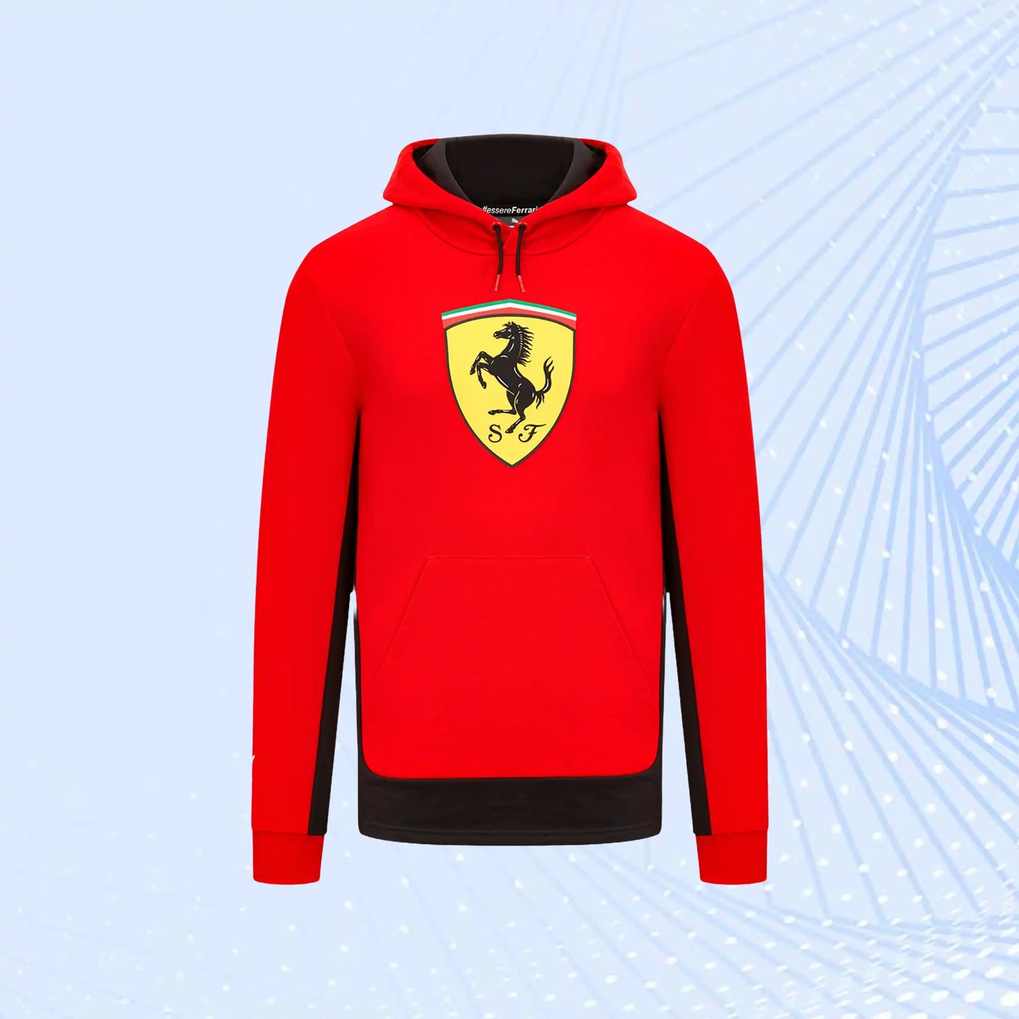 Scuderia Ferrari Puma Shield Hooded Sweat - Red