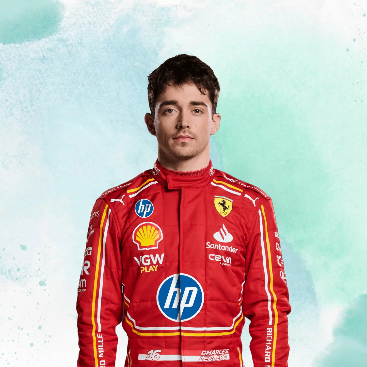 2024 Scuderia Ferrari HP Monaco GP F1 Team Replica Racing Suit