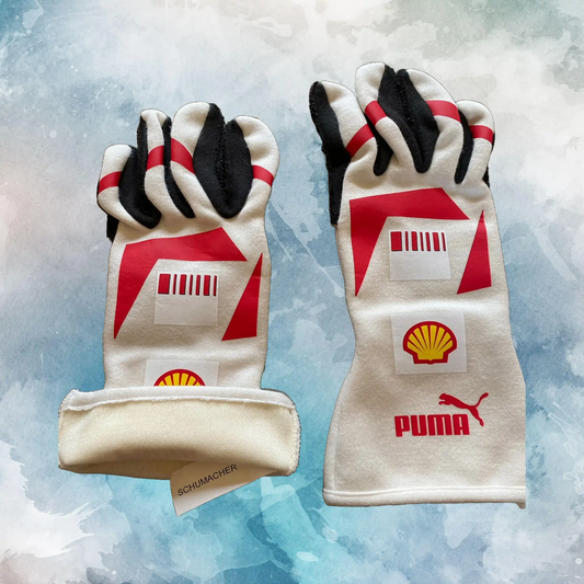 2007 Michael Schumacher Scuderia Ferrari F1 Gloves / Michael Schumacher Replica Race Gloves