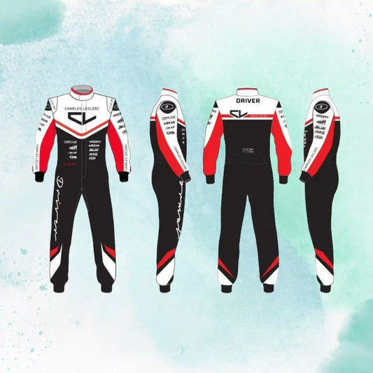 Charles Leclerc 2020 Overall Go Kart Replica Racing Sublimation Printed Suit