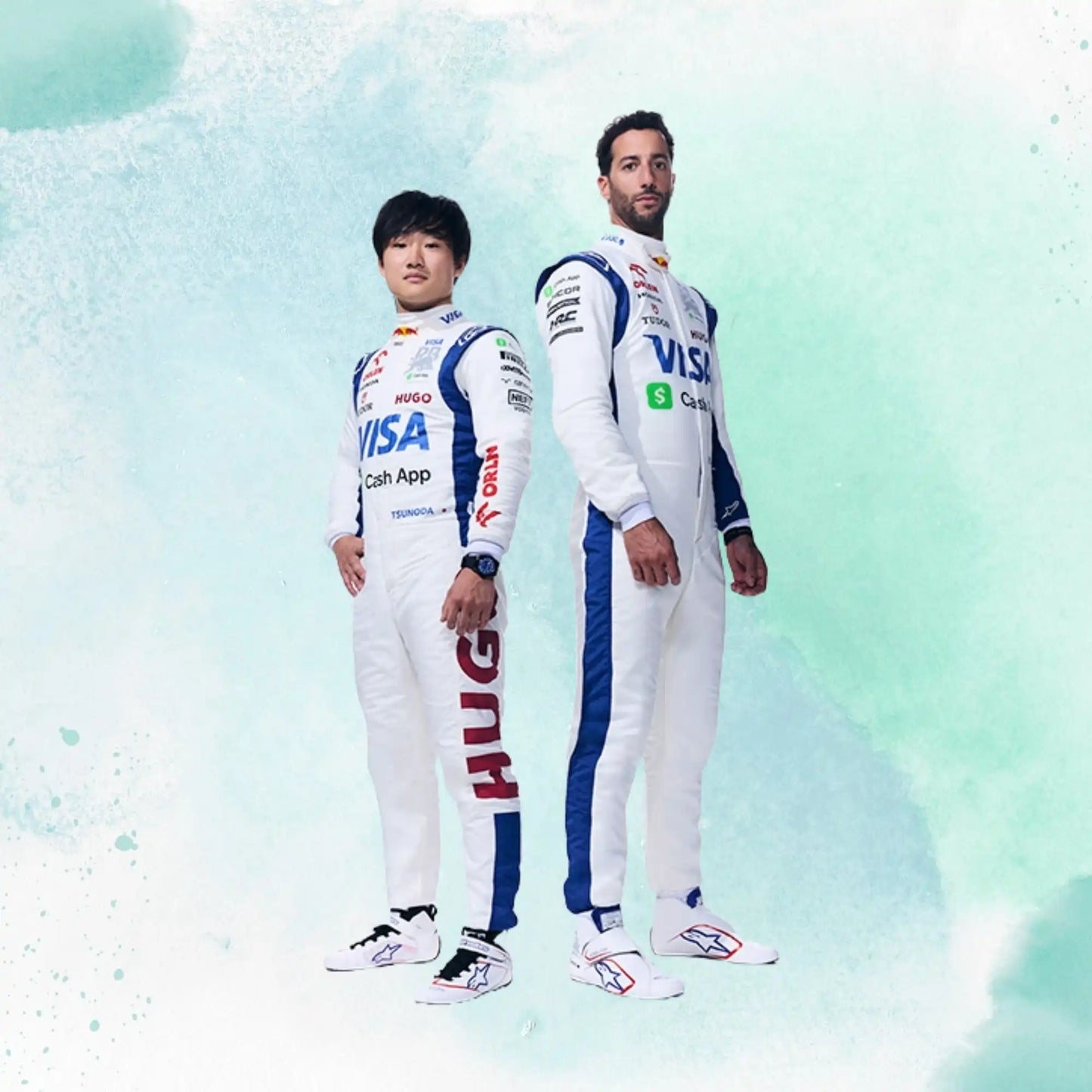 New 2024 F1 Yuki Tsunoda Formula One Team Visa Cash App RB Replica Racing Suit