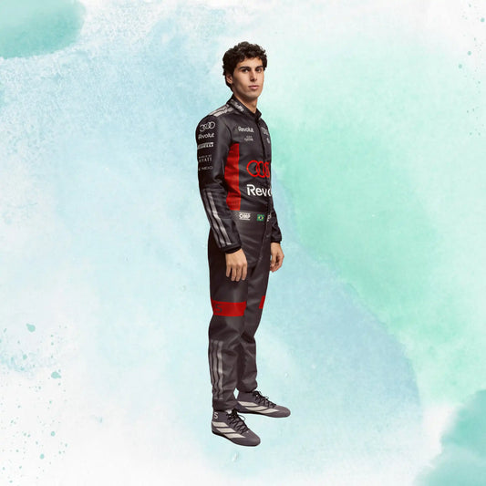 New 2026 Gabriel Bortoleto Formula One Audi Revolut F1 Team Replica Racing Suit