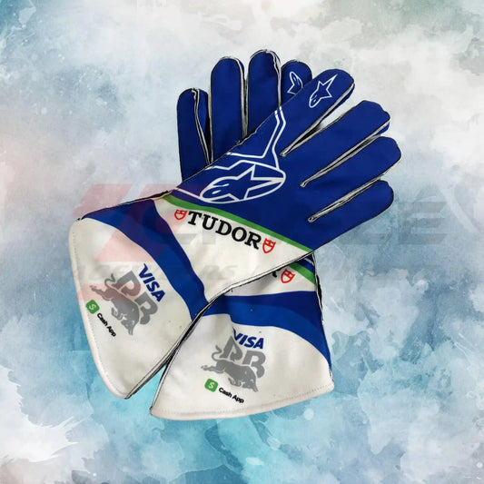 2025 Racing Bulls Visa RB F1 Gloves / New Racing Bulls Visa Cash App RB Replica Race Gloves