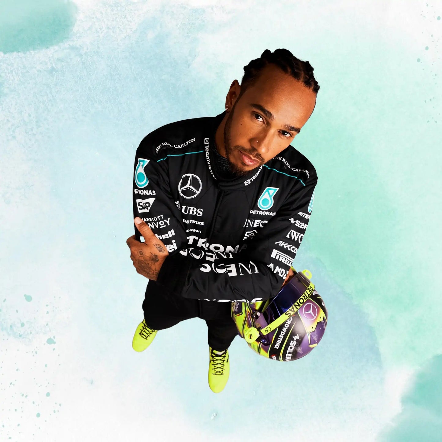 Lewis Hamilton 2024 Mercedes AMG F1 Replica Racing Suit