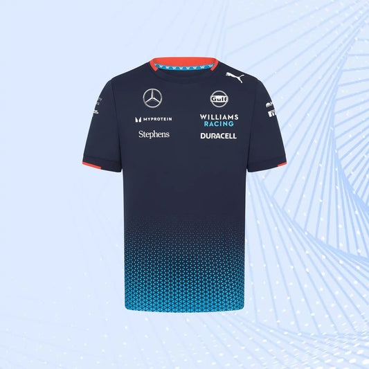 New 2024 F1 Team Williams Racing Team T-Shirt - Navy