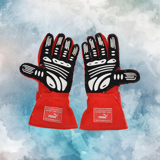 2017 Helio Castroneves, Race Worn Puma Gloves / Helio Castroneves Replica Race Gloves