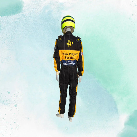 Ayrton Senna 1985 F1 JPS Embroidery Replica Race Suit