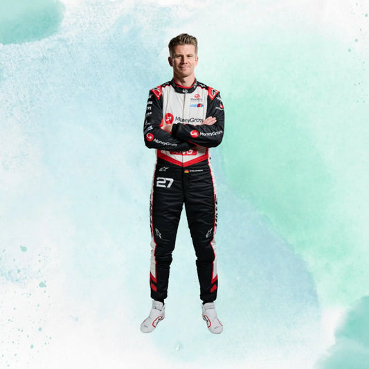 New 2024 Nico Hulkenberg MoneyGram Haas F1 Team Replica Racing Suit