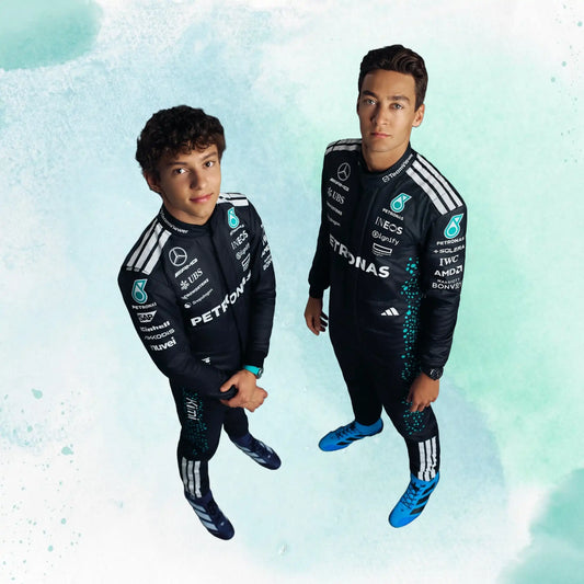 New 2025 George Russell & Andrea Kimi Antonelli Mercedes AMG F1 Replica Racing Suit