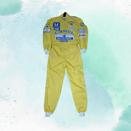 Ayrton Senna Camel 1987 Monaco GP - F1 Replica Embroidery Replica Race Suit