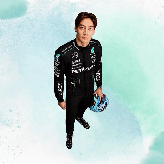 2024 New George Russell Mercedes AMG F1 Replica Racing Suit