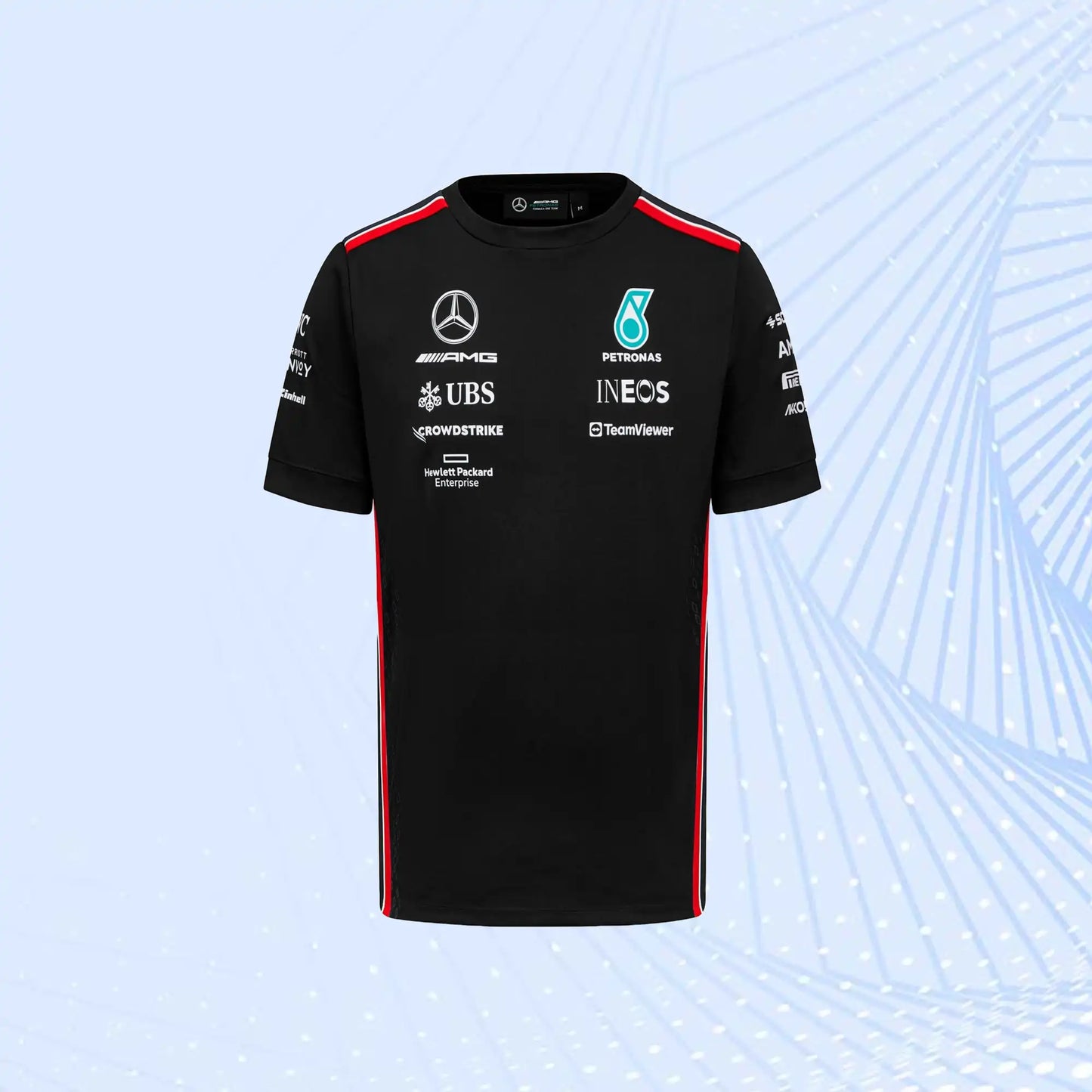 2023 New Mercedes AMG Petronas F1 Team Driver T-Shirt - Black